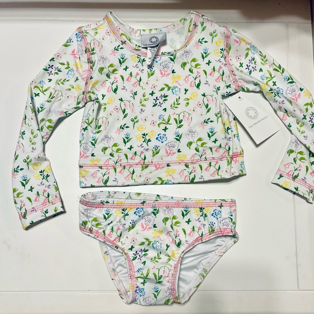 The Proper Peony Rashguard Set 3T